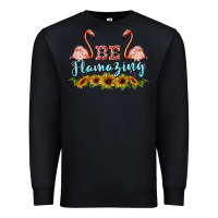 Black be flamezing flamingo Premium Sweatshirt - BarkalooDesign