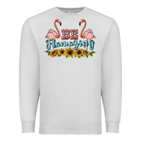 Dove Grey be flamezing flamingo Premium Sweatshirt - BarkalooDesign