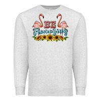 Oatmeal Heather be flamezing flamingo Premium Sweatshirt - BarkalooDesign