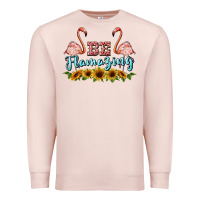Pale Pink be flamezing flamingo Premium Sweatshirt - BarkalooDesign