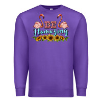 Purple be flamezing flamingo Premium Sweatshirt - BarkalooDesign