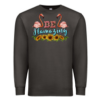 Smoke be flamezing flamingo Premium Sweatshirt - BarkalooDesign