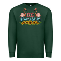 Sports Green be flamezing flamingo Premium Sweatshirt - BarkalooDesign