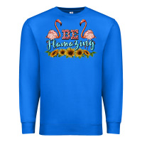 True Royal be flamezing flamingo Premium Sweatshirt - BarkalooDesign