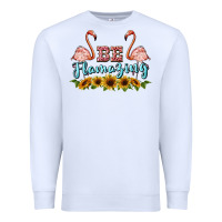 White be flamezing flamingo Premium Sweatshirt - BarkalooDesign