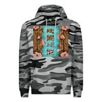 Slate Camo Western Mama Pink Roses Mother's Day Premium Hoodie - LillyAllenDesigns
