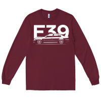 Burgundy E39 5 Series  Car Silhouette Long Sleeve Tee - longCreatives