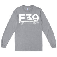 Heather Grey E39 5 Series  Car Silhouette Long Sleeve Tee - longCreatives