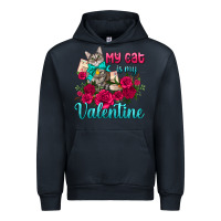 Navy my cat is my valentine Urban Hoodie - AdoDesignShop