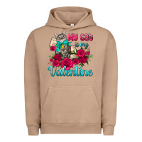 Pigment Burro my cat is my valentine Urban Hoodie - AdoDesignShop