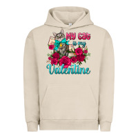 Pigment French Oak my cat is my valentine Urban Hoodie - AdoDesignShop