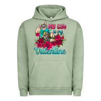 Pigment Oil Green my cat is my valentine Urban Hoodie - AdoDesignShop