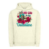 Pigment Pistachio my cat is my valentine Urban Hoodie - AdoDesignShop
