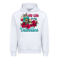 White my cat is my valentine Urban Hoodie - AdoDesignShop