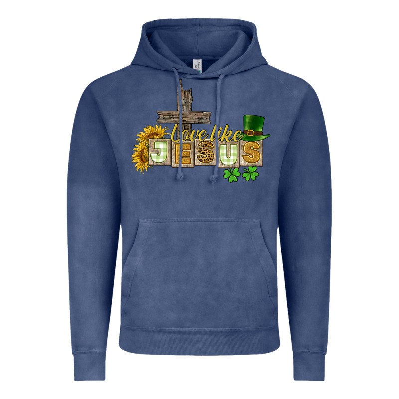 Love Like Jesus St. Patrick's Vintage Hoodie by CowGirlArtShop | Teevron