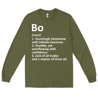 Army Green BO Definition Personalized Name Funny Birthday Gift Idea Long Sleeve Tee - longCreatives