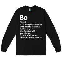 Black BO Definition Personalized Name Funny Birthday Gift Idea Long Sleeve Tee - longCreatives
