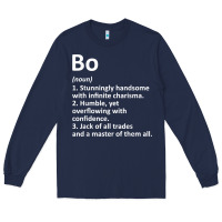 Navy BO Definition Personalized Name Funny Birthday Gift Idea Long Sleeve Tee - longCreatives