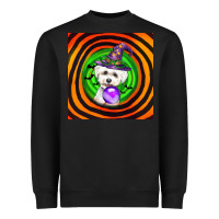 Black halloween bichons frise dog Heavyweight Sweatshirt - LillyAllenDesigns