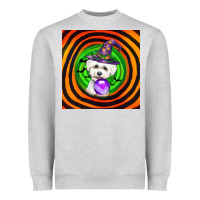 Heather Grey halloween bichons frise dog Heavyweight Sweatshirt - LillyAllenDesigns