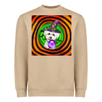 Mushroom halloween bichons frise dog Heavyweight Sweatshirt - LillyAllenDesigns