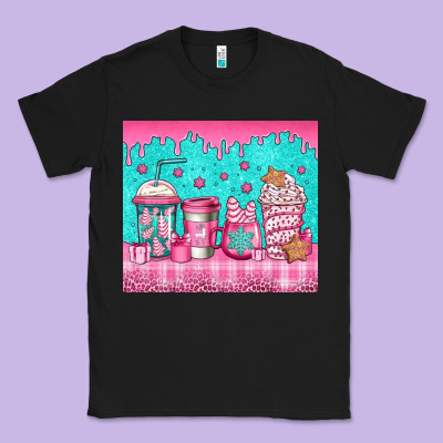Pink Christmas Coffee Classic Tee Designed By Jasminsmagicworld