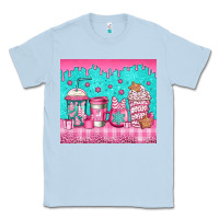 Dusty Blue pink christmas coffee Classic Tee - Jasminsmagicworld