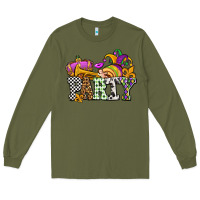 Army Green mardi gras  party olivia Long Sleeve Tee - OliviaCreatesArt