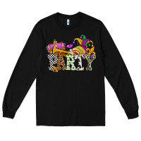 Black mardi gras  party olivia Long Sleeve Tee - OliviaCreatesArt