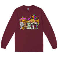 Burgundy mardi gras  party olivia Long Sleeve Tee - OliviaCreatesArt