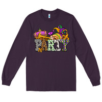 Plum mardi gras  party olivia Long Sleeve Tee - OliviaCreatesArt