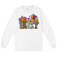 White mardi gras  party olivia Long Sleeve Tee - OliviaCreatesArt