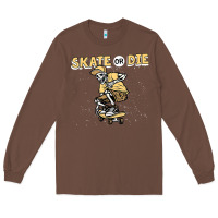 Chestnut skate or die funny skeleton skating skater halloween costume Long Sleeve Tee - longCreatives