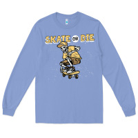 Colony Blue skate or die funny skeleton skating skater halloween costume Long Sleeve Tee - longCreatives