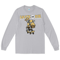Moon Dust skate or die funny skeleton skating skater halloween costume Long Sleeve Tee - longCreatives