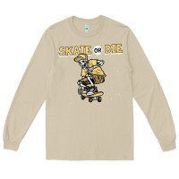 Mushroom skate or die funny skeleton skating skater halloween costume Long Sleeve Tee - longCreatives