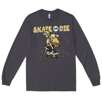 Smoke skate or die funny skeleton skating skater halloween costume Long Sleeve Tee - longCreatives