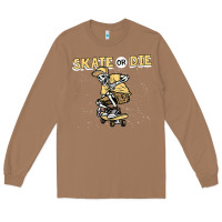 Toasted Coconut skate or die funny skeleton skating skater halloween costume Long Sleeve Tee - longCreatives