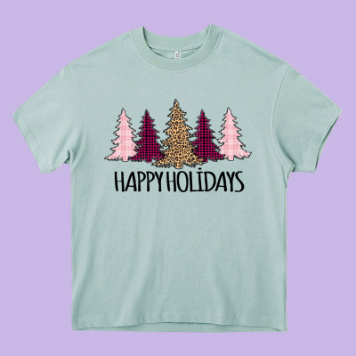 Happy Holidays Tree Heavy Core Tee Designed By Bettercallsaul