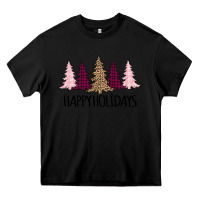 Black Happy Holidays Tree Heavy Core Tee - Bettercallsaul