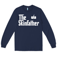 Navy The Skin Father Funny Dermatology Dermatologist Gift Long Sleeve Tee - longCreatives