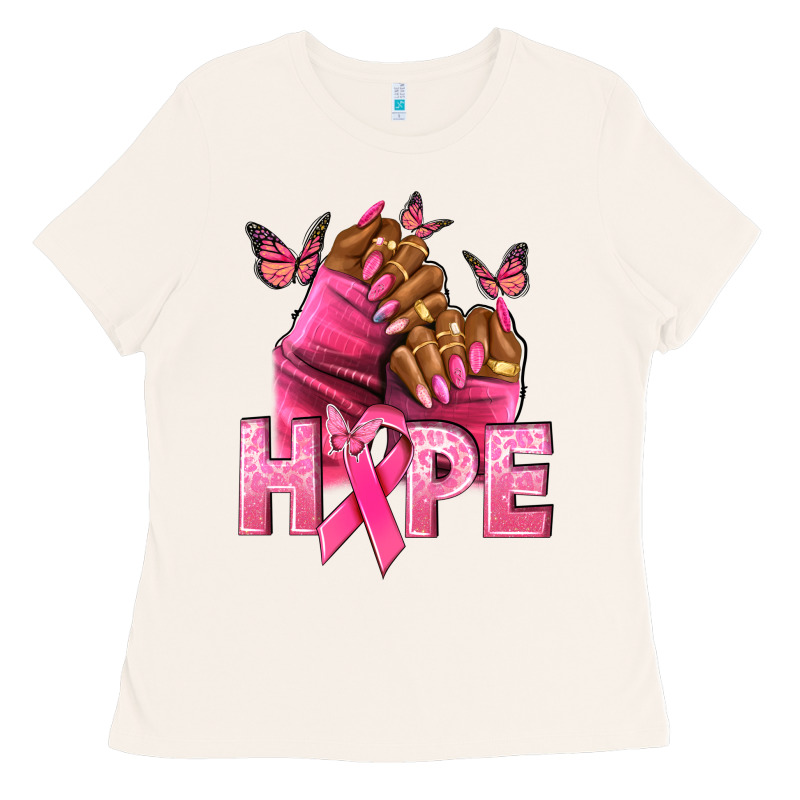 Hope Cancer Nails Ladies Tee by NancyCooperArtShop | Teevron