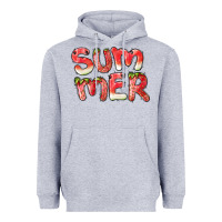 Heather Grey summer watermelon and strawberry Heavyweight Hoodie - BarkalooDesign
