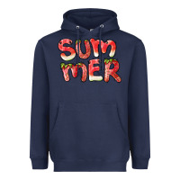 Navy summer watermelon and strawberry Heavyweight Hoodie - BarkalooDesign