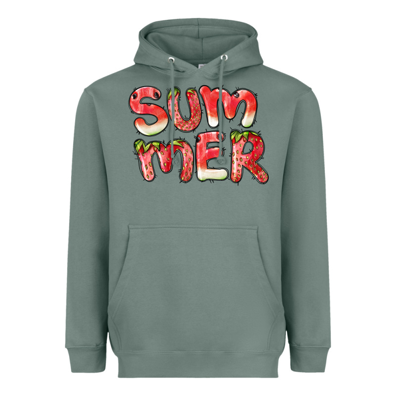 Summer Watermelon And Strawberry Heavyweight Hoodie by BarkalooDesign | Teevron