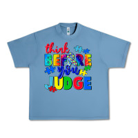 Pebble Blue think before you judge Urban Heavy Tee - CowGirlArtShop