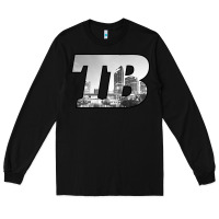 Black TB Tampa Bay City Skyline of Tampa Bay, Florida Long Sleeve Tee - longCreatives