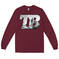 Burgundy TB Tampa Bay City Skyline of Tampa Bay, Florida Long Sleeve Tee - longCreatives