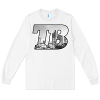 White TB Tampa Bay City Skyline of Tampa Bay, Florida Long Sleeve Tee - longCreatives