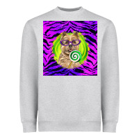 Heather Grey Halloween Cairn Terrier Dog Heavyweight Sweatshirt - LillyAllenDesigns